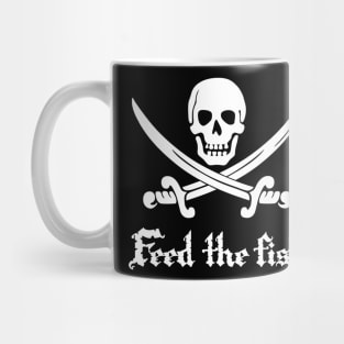 Feed The Fish Pirate Jolly Roger Mug